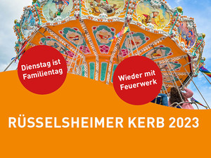 Plakat Rüsselsheimer Kerb 2023 (Grafik: Stadt Rüsselsheim am Main)