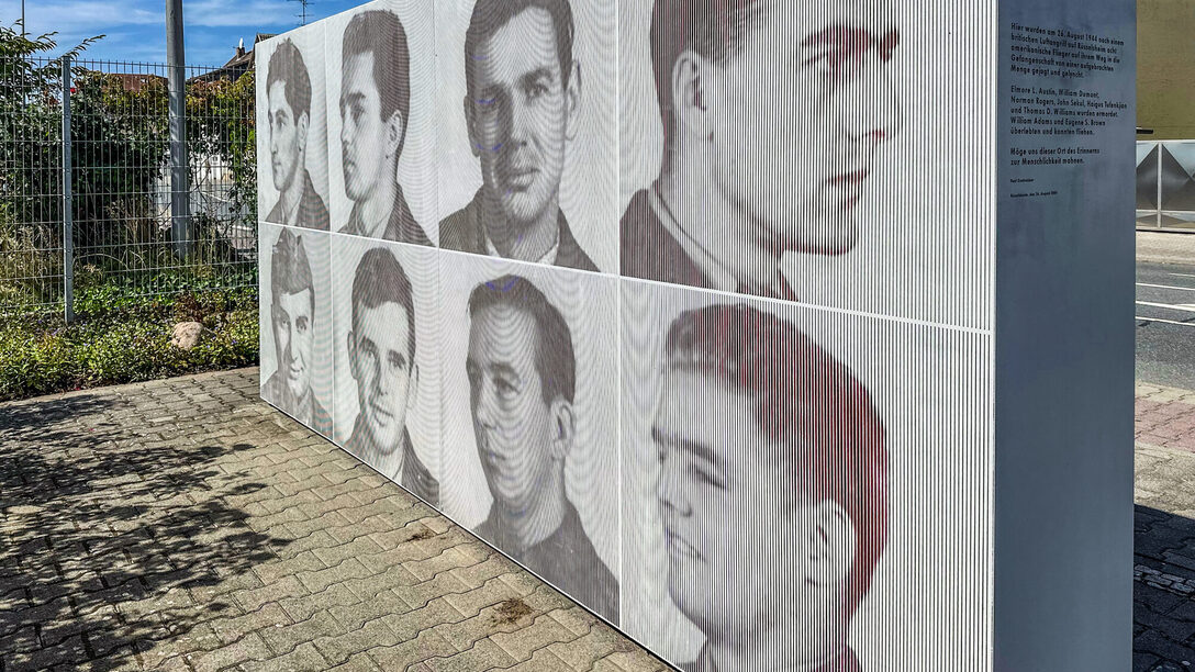 Denkmal, Mahnmal, Lynchopfer, Portraits, Kriegsgefangene