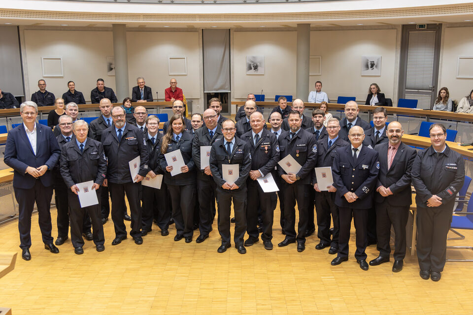 Feuerwehrehrung im Ratssaal