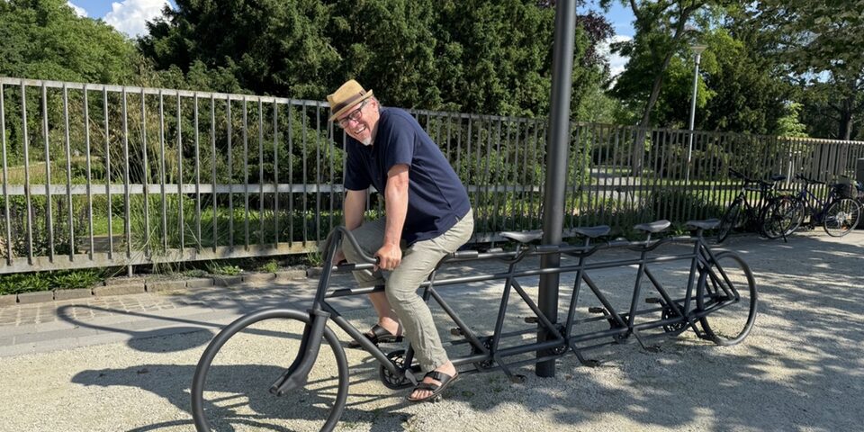 Thomas Marutschke auf dem Quintuplet vor dem Verna-Park.