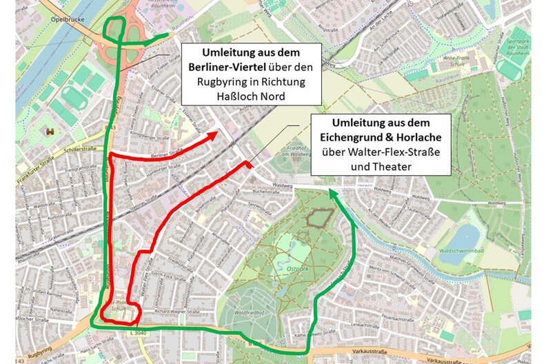Der Autoverkehr wird großräumig umgeleitet.