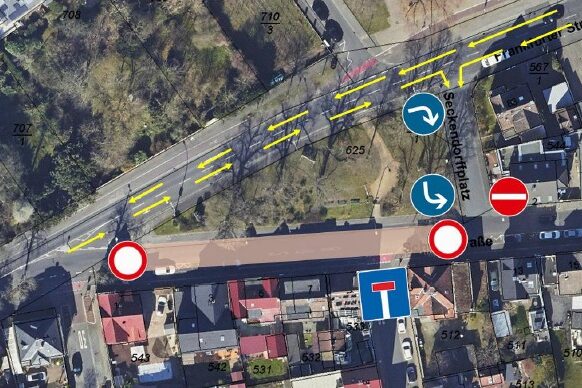 Umleitungsplan für den Individualverkehr