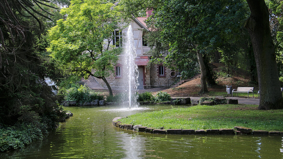 Das Foto zeigt die Alte Mühle im Verna Park
