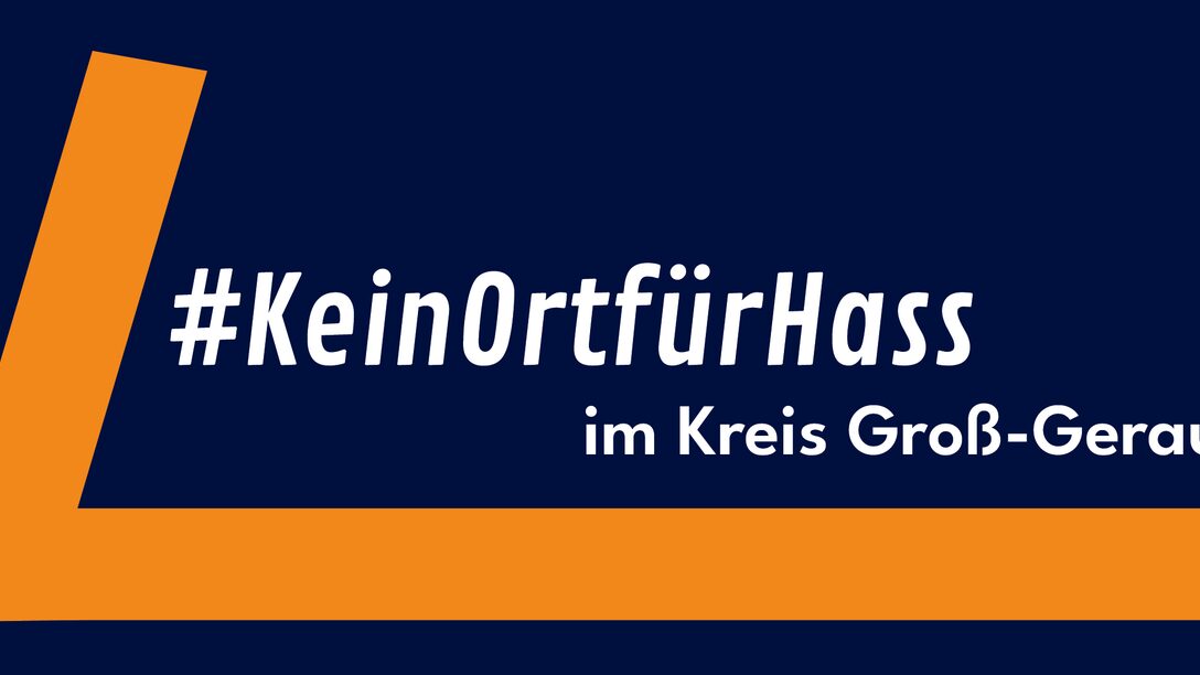 Das Logo der kreisweiten Kampagne #KeinOrtfürHass im Kreis Groß-Gerau