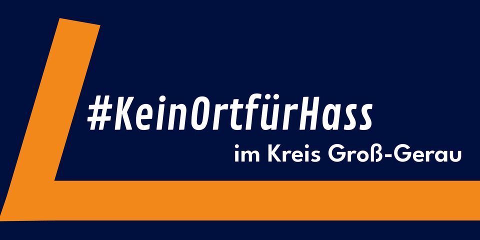 Das Logo der kreisweiten Kampagne #KeinOrtfürHass im Kreis Groß-Gerau