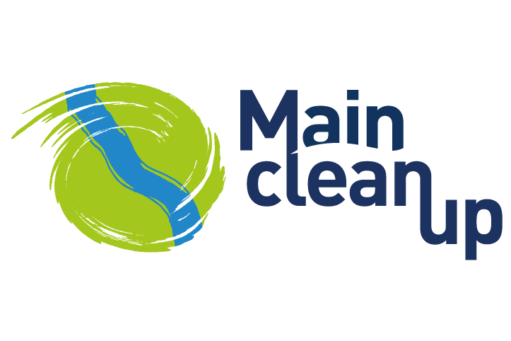 Logo mit symbolisiertem Main und Grünfläche