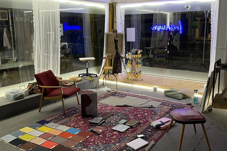 Adriana Wojtkiewicz und Maxima Knöss im freiraum f3 - Schaufenster