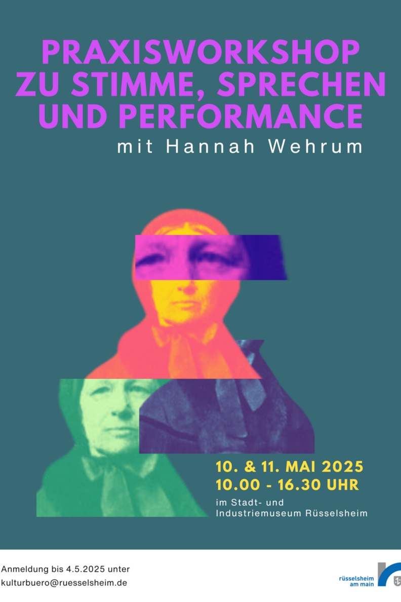 Ankündigungsplakat zum Kulturworkshop Sprechkunst im Jahr 2025