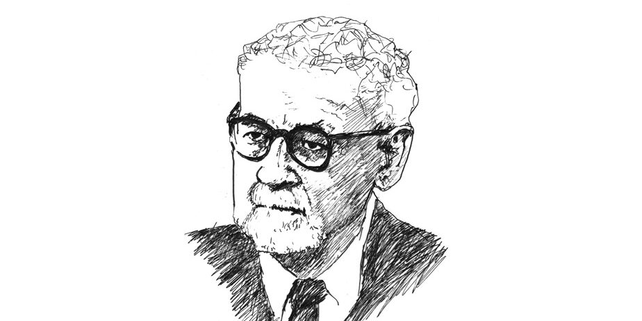 Porträtzeichnung von Emil Fuchs