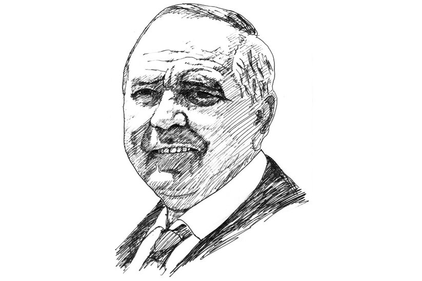 Porträtzeichnung von Horst Meffert