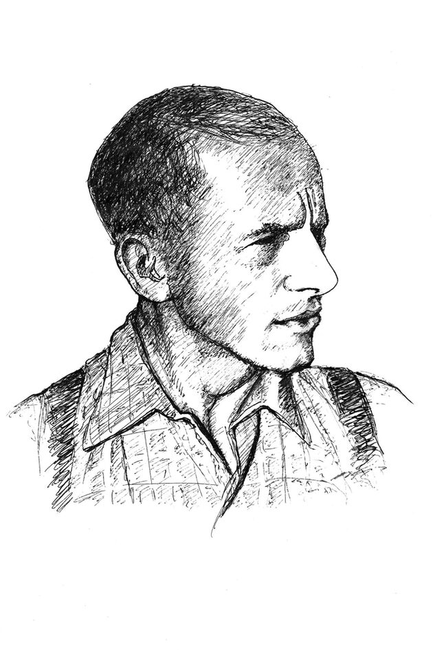 Porträtzeichnung von Friedrich Meister