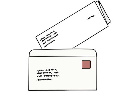 Grafik: Brief mit Umschlag