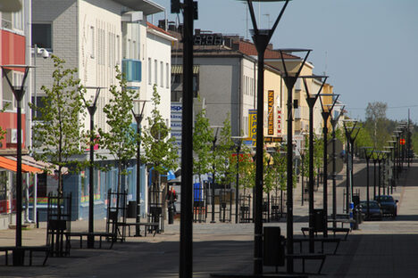 Die Innenstadt von Varkaus