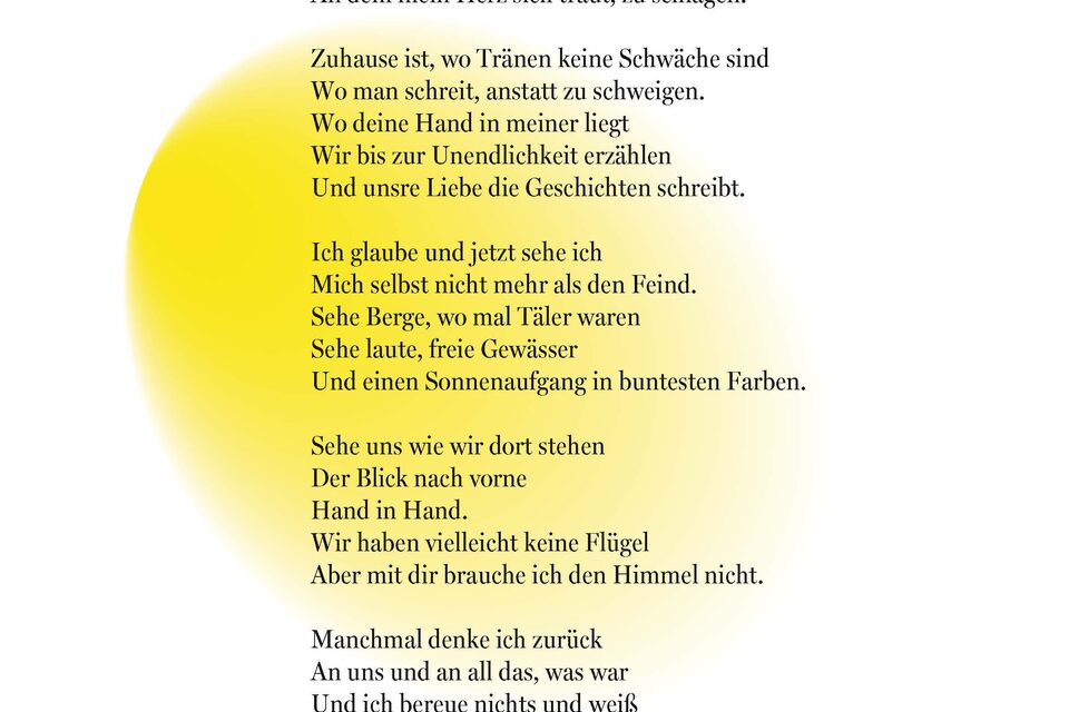 Poetry-Lab Gedichtbeitrag „Unendlichkeit auf Erden“ von Kai Bergmann und A. Hoffmann