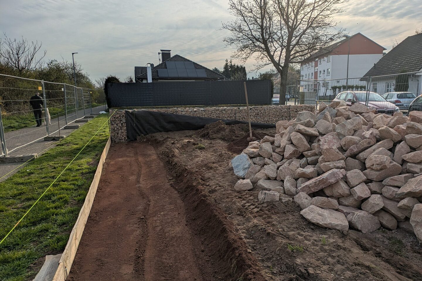 Neuanlage eines Steinhaufens