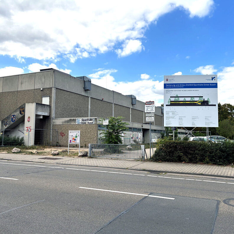 Sporthalle Dicker Busch vor dem Umbau