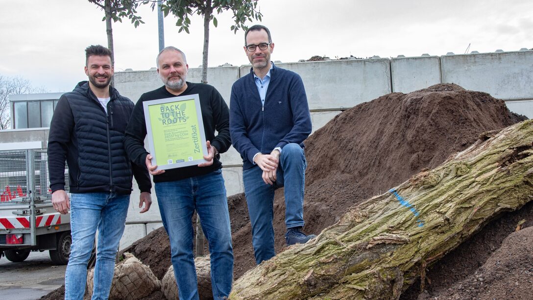 Angeliefertes Baumsubstrat mit Pflanzenkohle