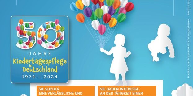Plakat zur deutschlandweiten Aktionswoche Kindertagespflege