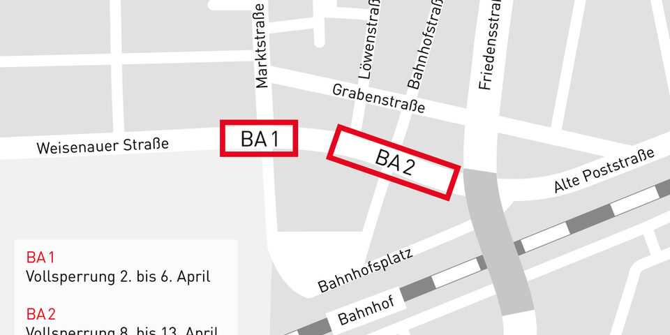 Grafik Sperrungen am Europaplatz