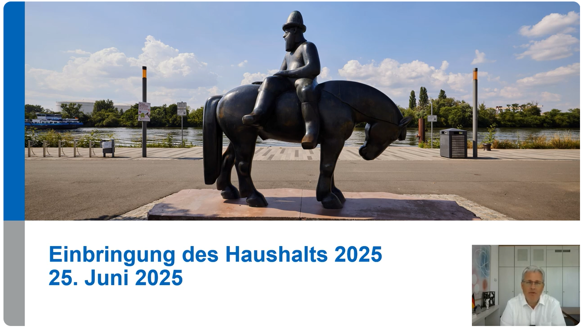 Video: Oberbürgermeister Patrick Burghardt bringt Haushaltsplanentwurf für 2025 ein