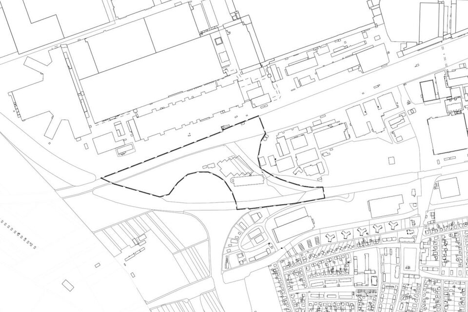 Räumlicher Geltungsbereich Bebauungsplan Nr. 157 „Rugbyring West“
