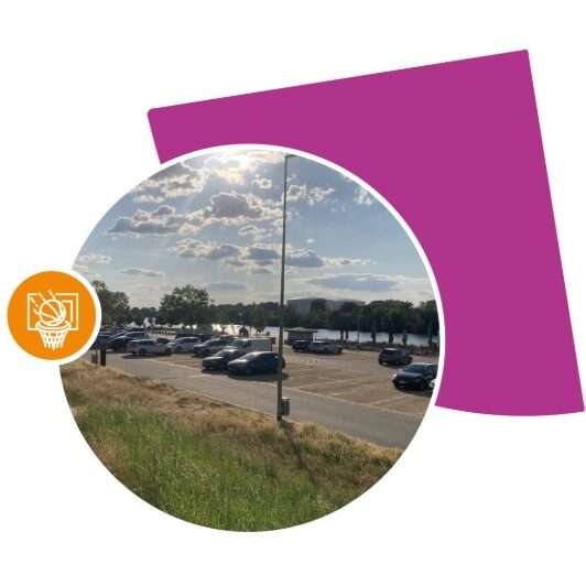 Mobiles Basketballfeld